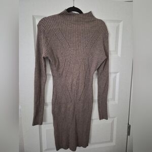 Lulus Ribbed Knit Long Sleeve Dress